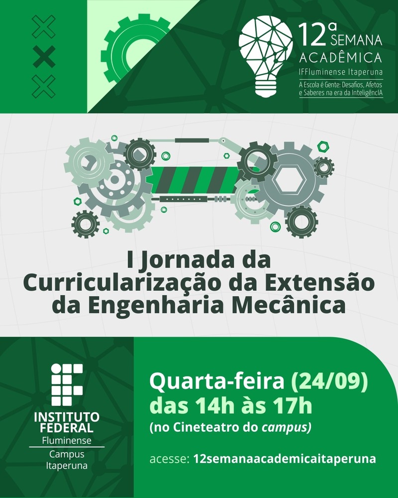 Cartaz da 1ª Jornada de Curricularização da Extensão